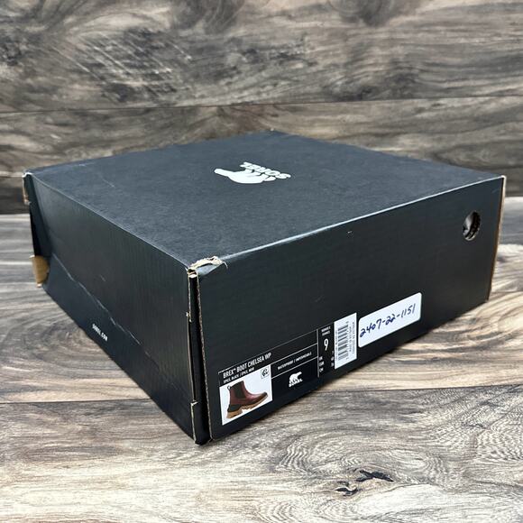 NIB Sorel BREX 9M Chelsea Leather Boots Booties Waterproof Grippy Spice Black - Picture 11 of 11